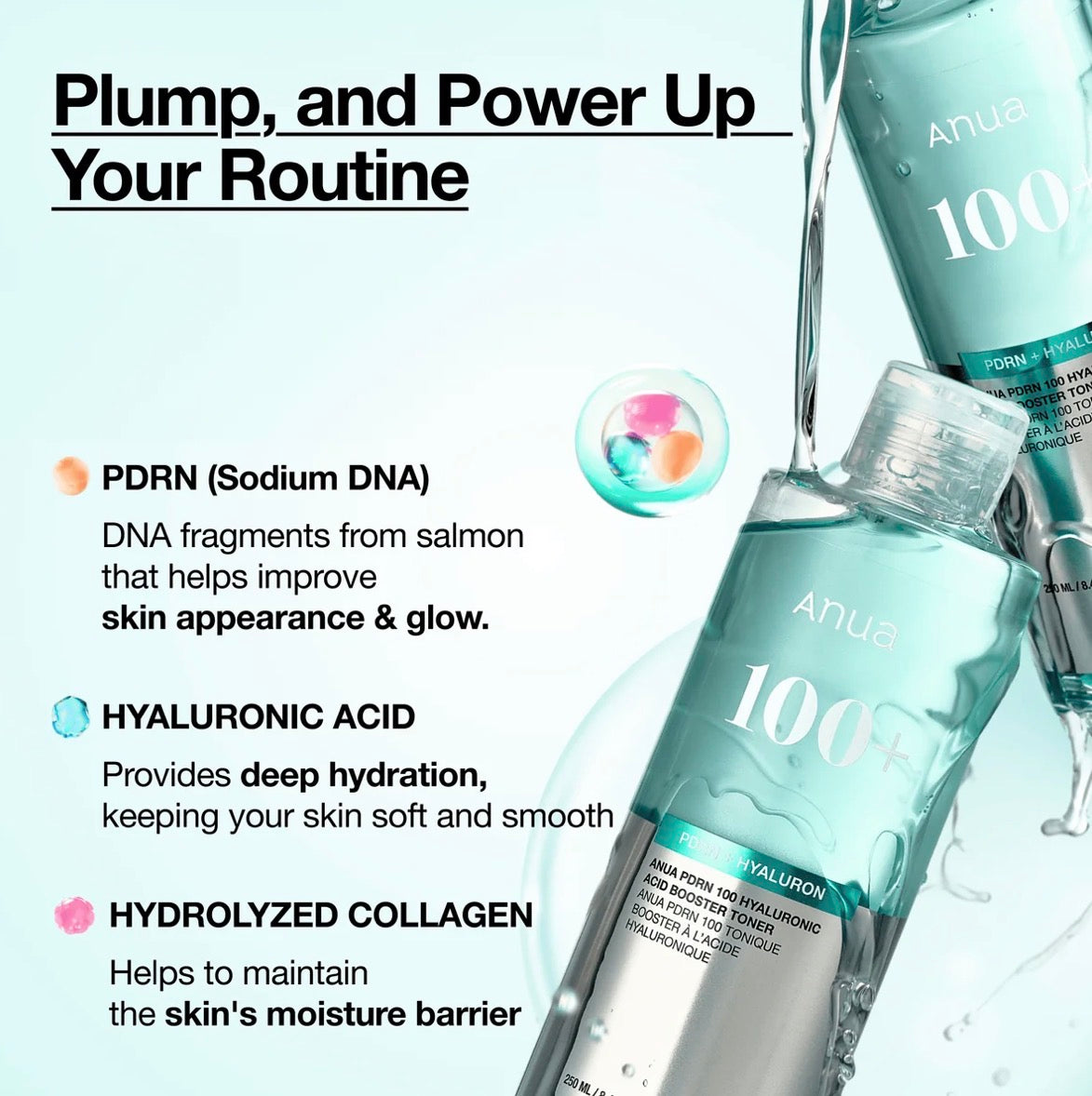 ANUA PDRN 100 Hyaluronic Acid Booster Toner (250ml)