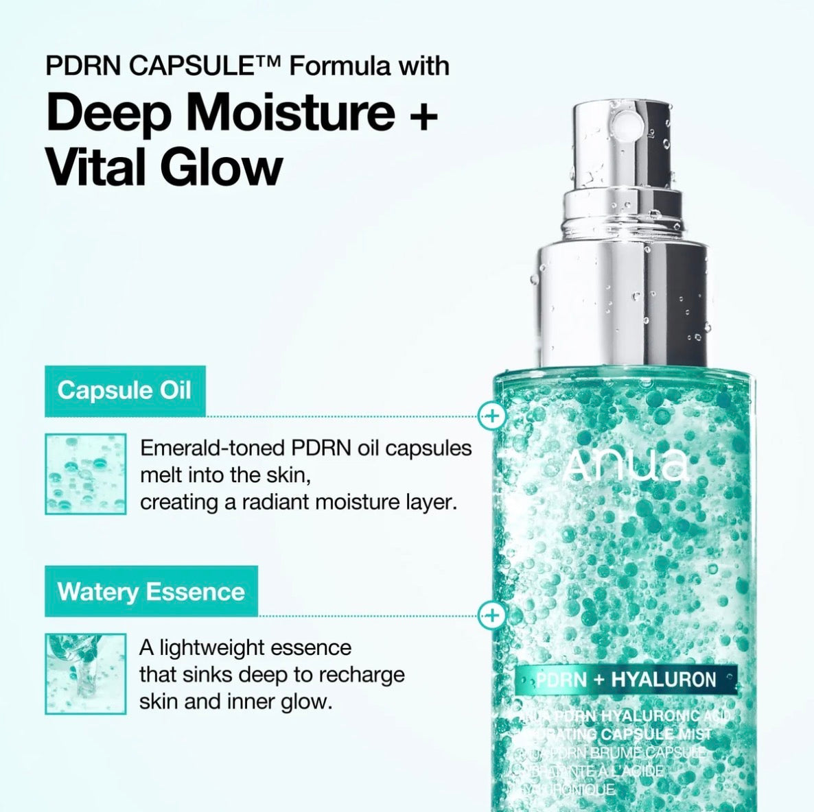 ANUA PDRN Hyaluronic Acid Hydrating Capsule Mist (100ml)