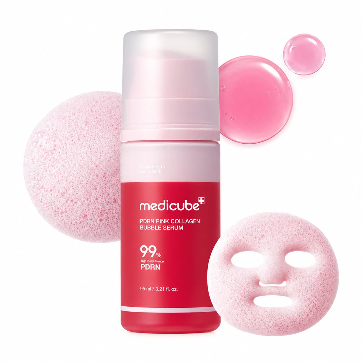 MEDICUBE PDRN Ružové kolagénové bublinkové sérum (95ml)