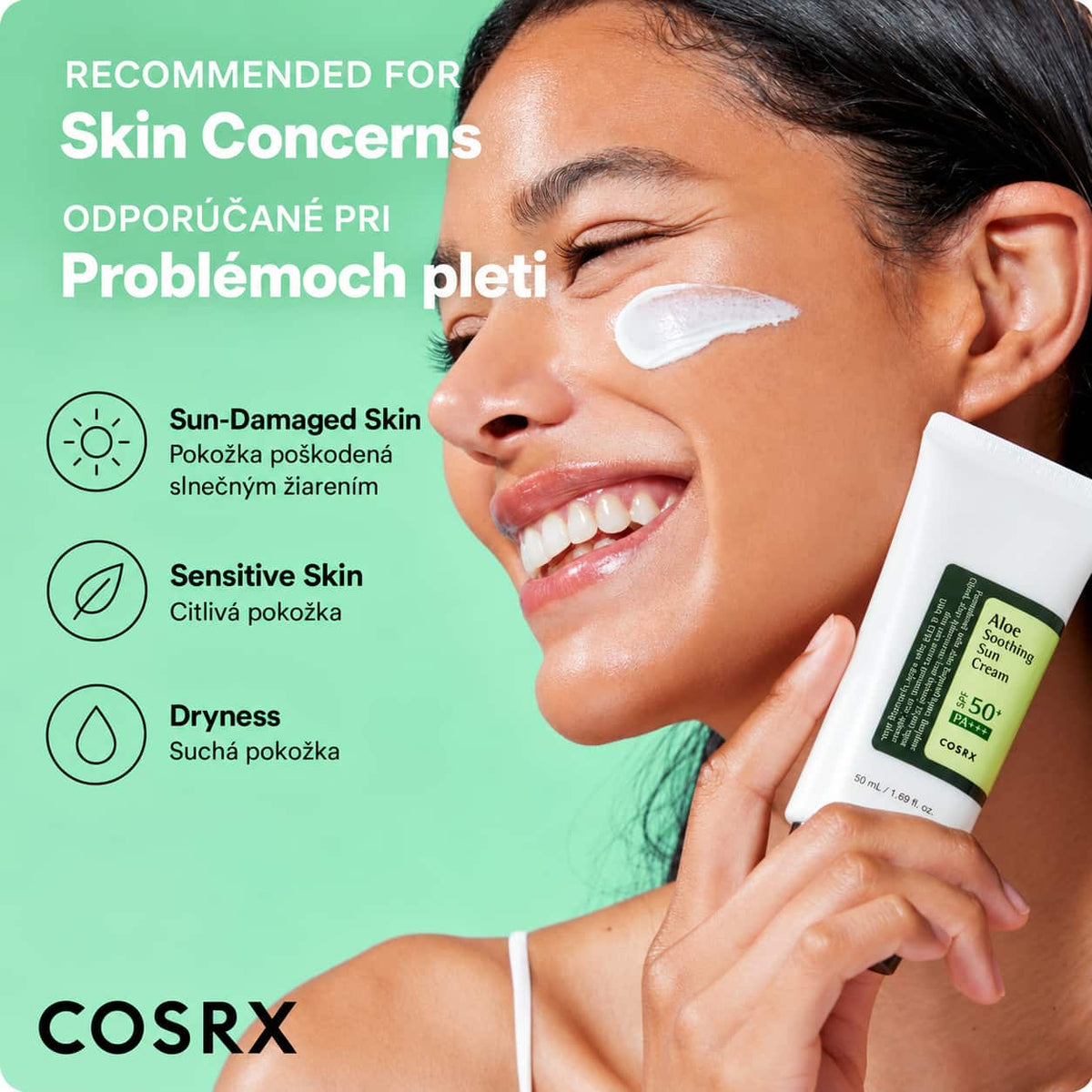 COSRX Opaľovací krém na tvár Aloe Soothing Sun Cream SPF 50+ PA+++(50ml)