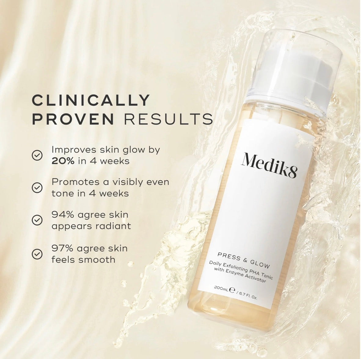 MEDIK8 Press &amp; Glow - Daily Exfoliating PHA Tonic (200ml)