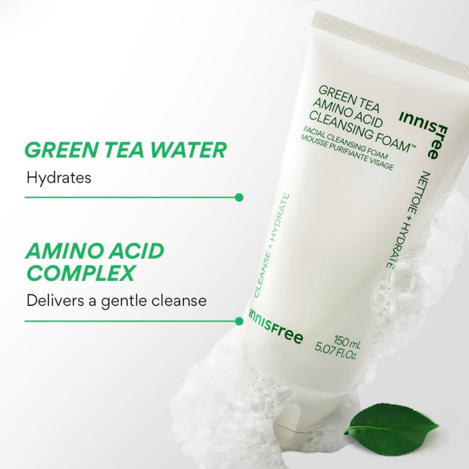 Innisfree Green Tea Amino Acid Cleansing Foam (150ml)