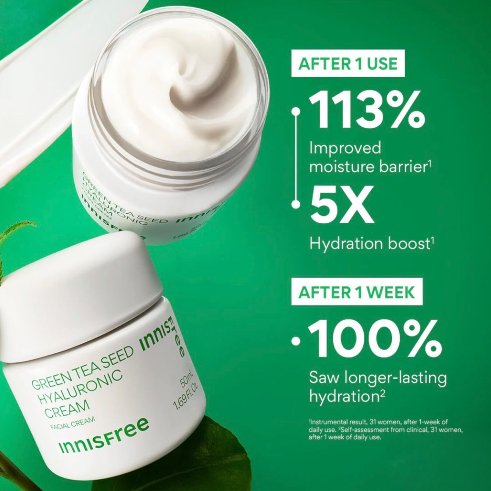 Innisfree Green Tea Seed Hyaluronic Cream (50ml)
