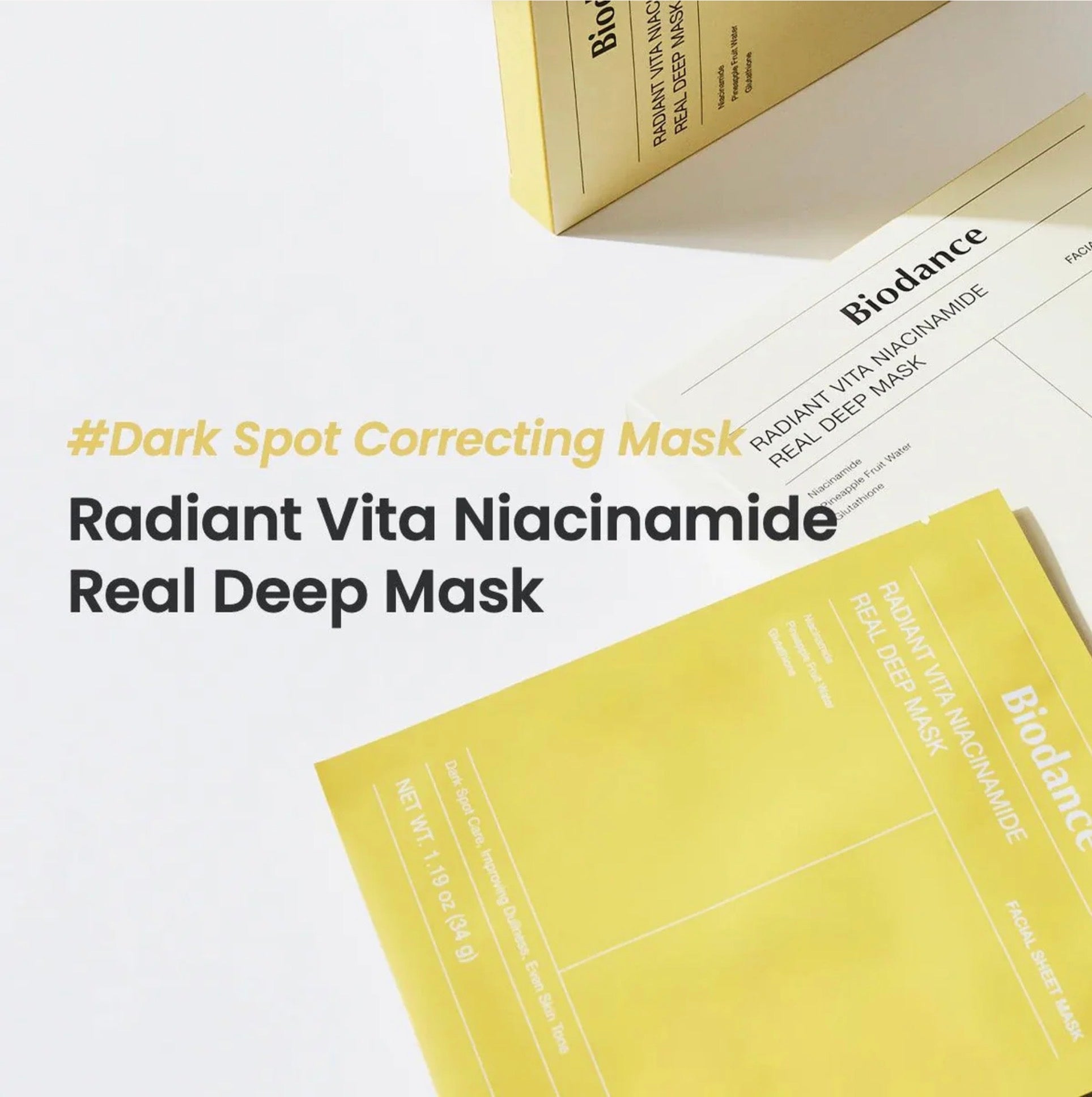 BIODANCE Radiant Vita Niacinamide Real Deep Mask (34g)