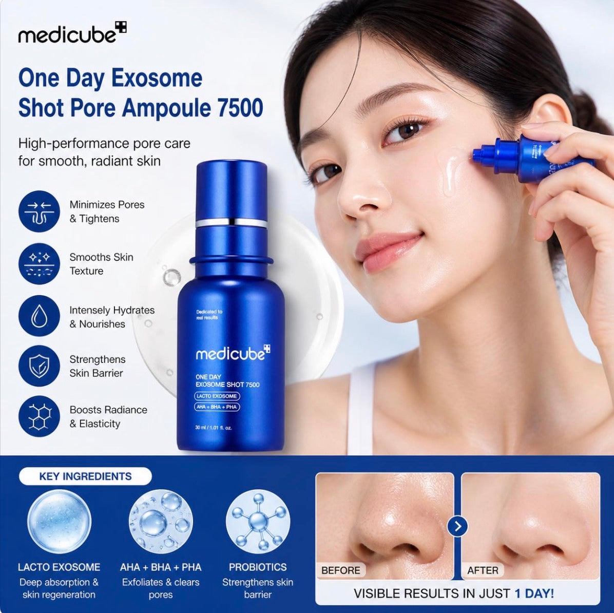 MEDICUBE One Day Exosome Shot 7500 (30ml)