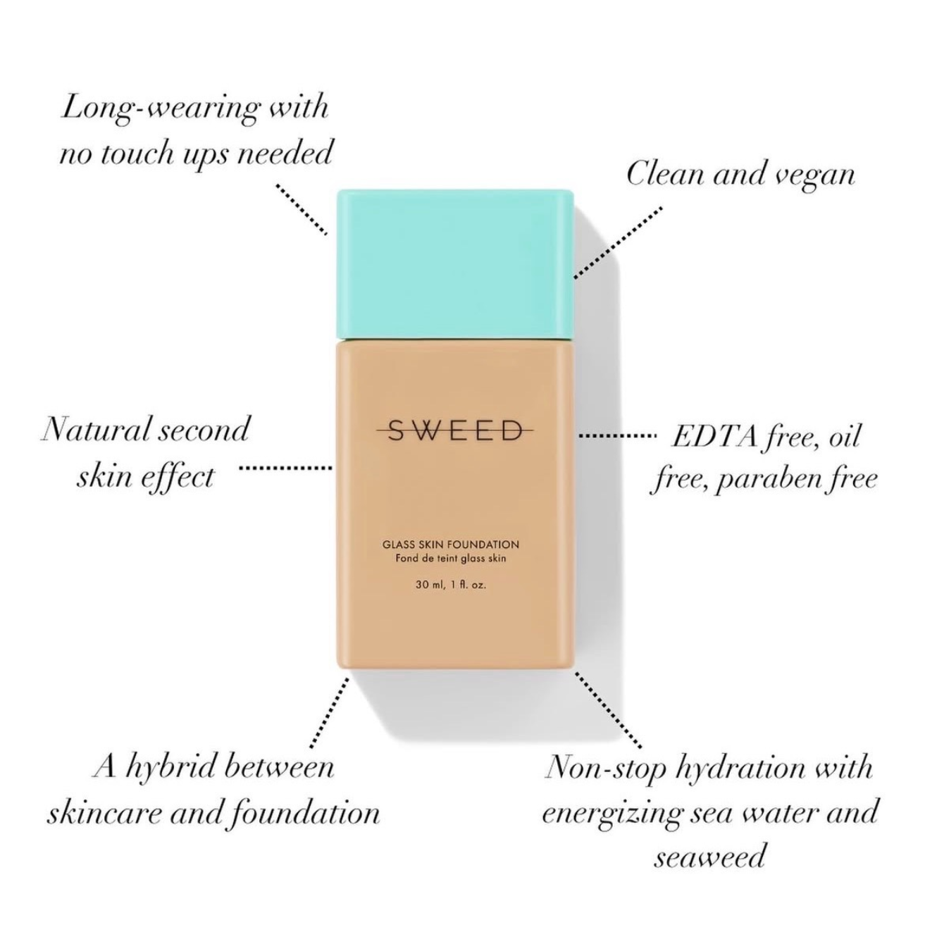 SWEED Make-up s Efektom ,,Glass Skin” 15g